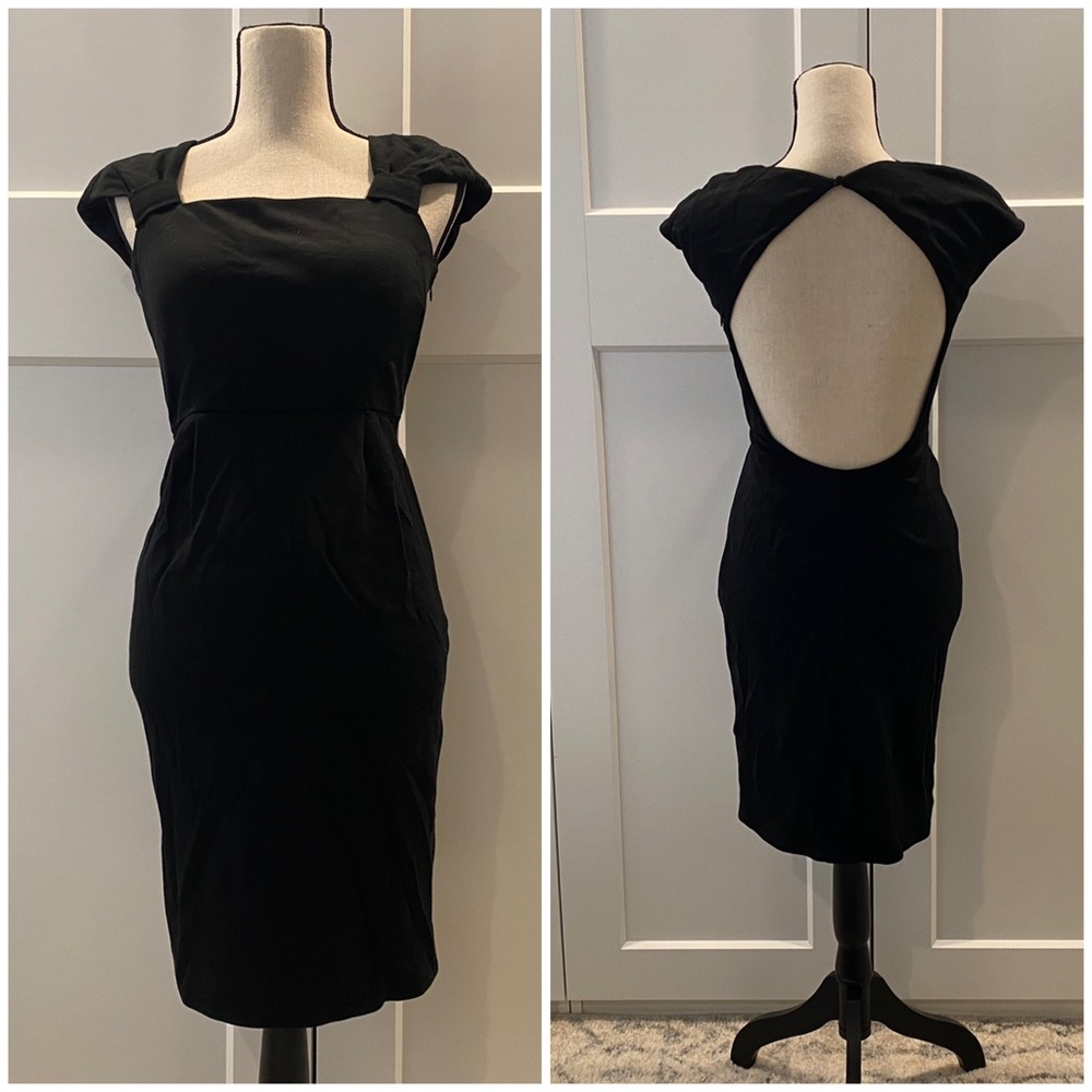 Catherine Malandrino Wool Backless Dress
